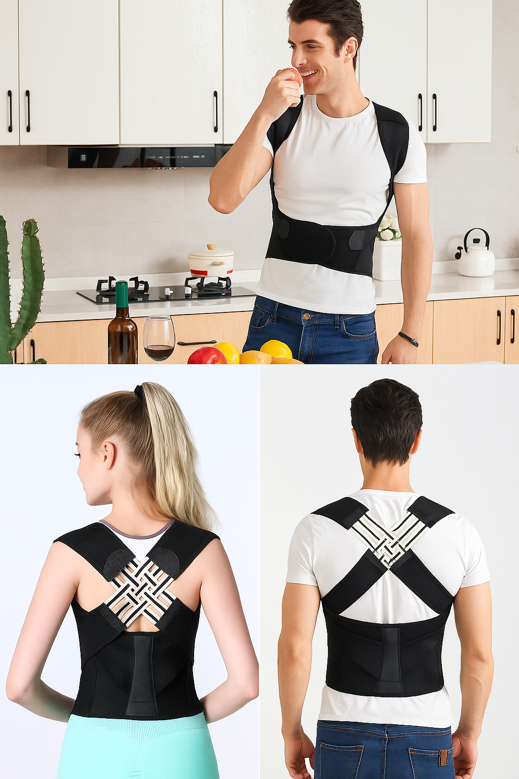 Adjustable Back Posture Corrector/ Slouching Relieve Pain Belt Women Men